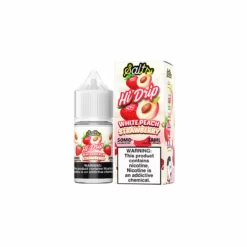 White Peach Strawberry Hi-Drip Salts 30ml Clean Coil NicSalt